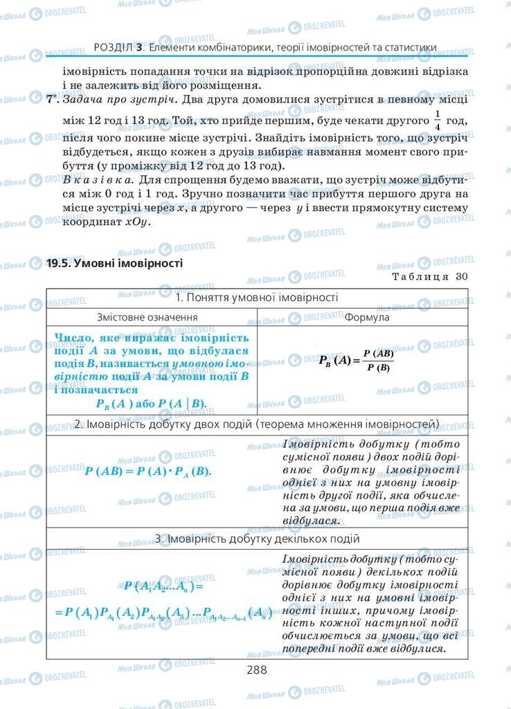 Підручники Алгебра 11 клас сторінка 288