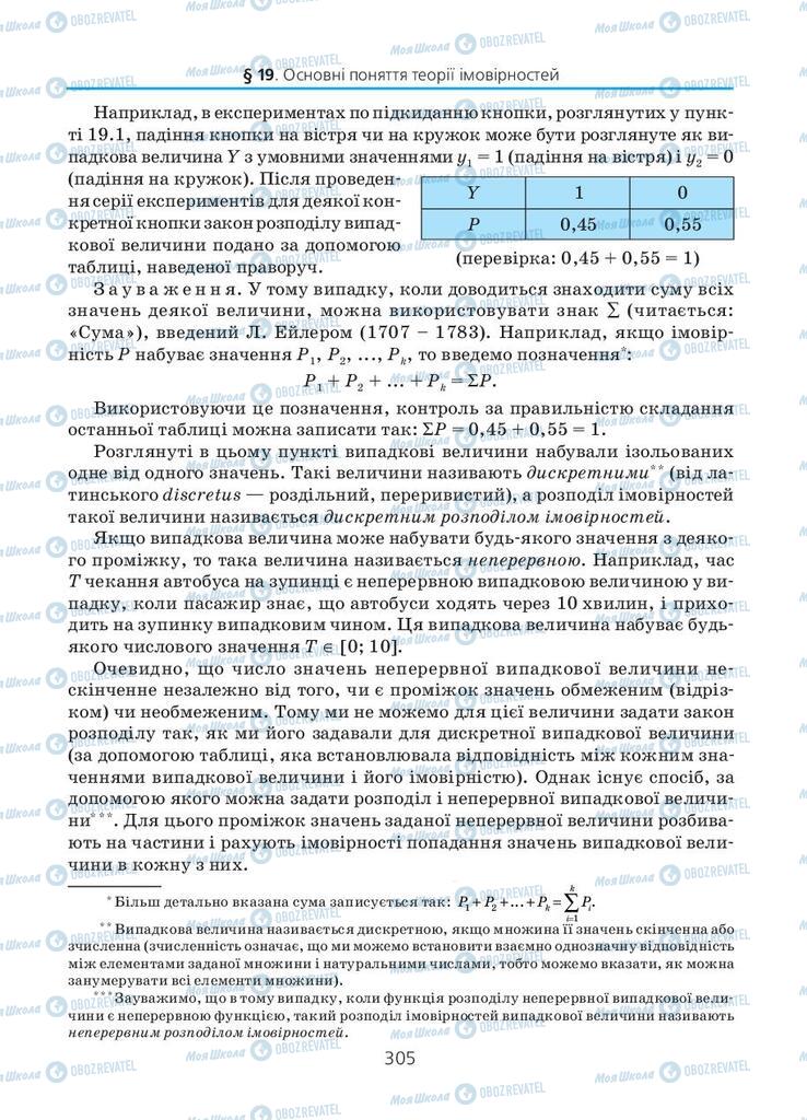 Підручники Алгебра 11 клас сторінка 305