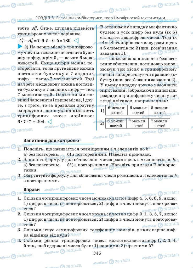 Підручники Алгебра 11 клас сторінка 346