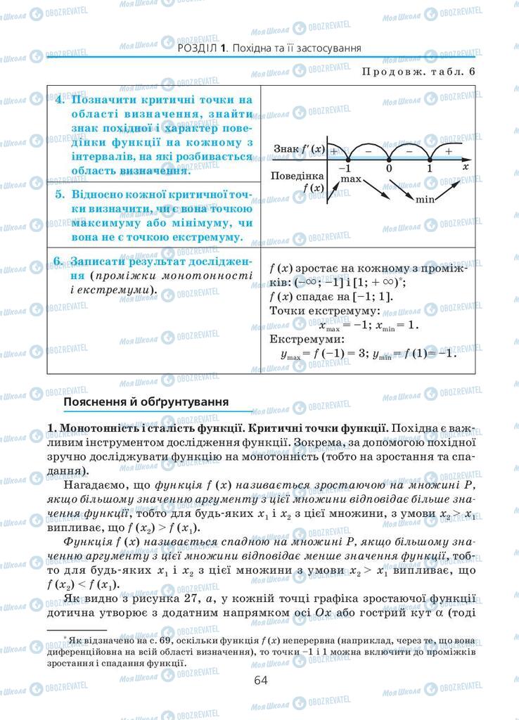 Підручники Алгебра 11 клас сторінка 64