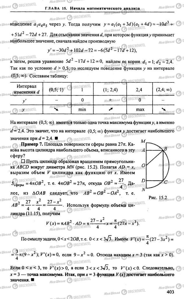 Підручники Алгебра 11 клас сторінка 403