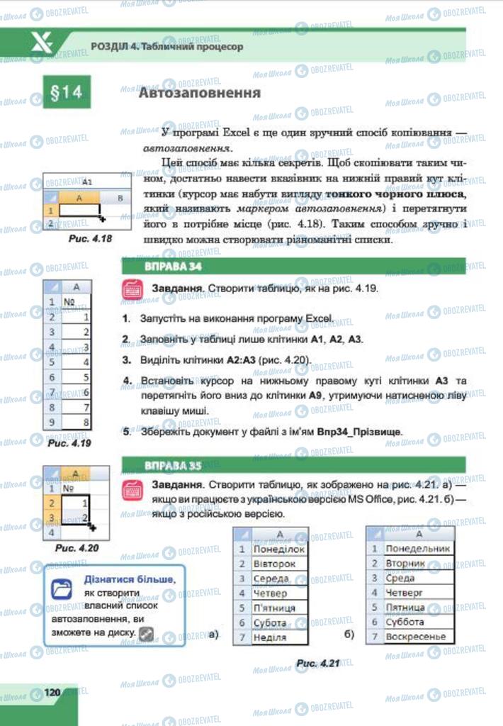 Підручники Інформатика 7 клас сторінка 120