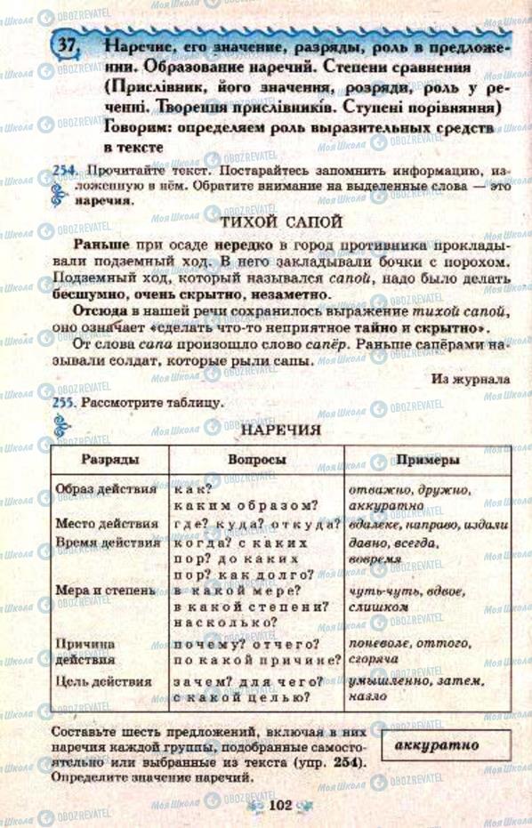 Учебники Русский язык 7 класс страница  102