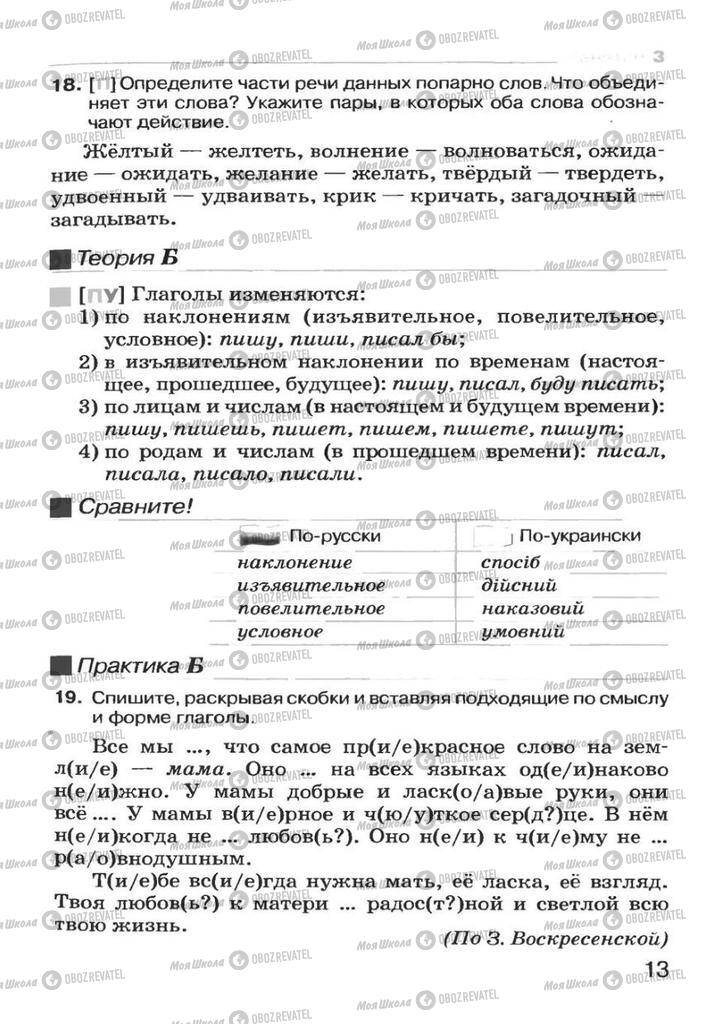 Учебники Русский язык 7 класс страница  13