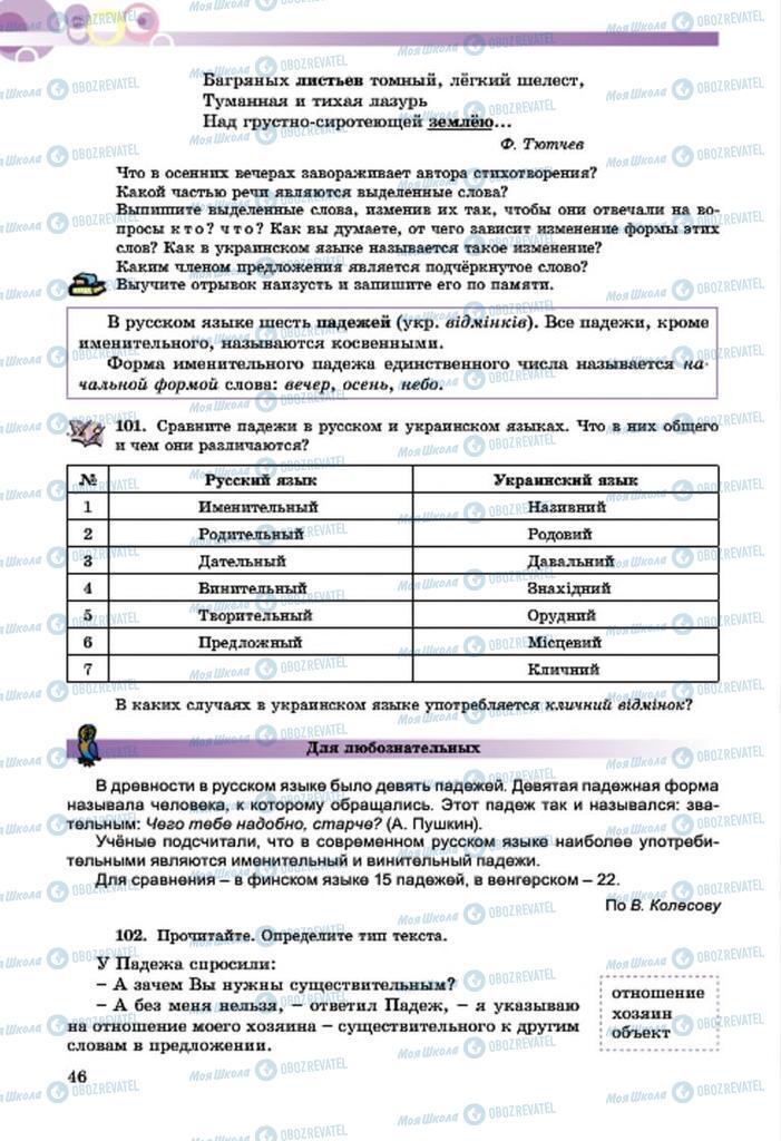 Підручники Російська мова 7 клас сторінка  46