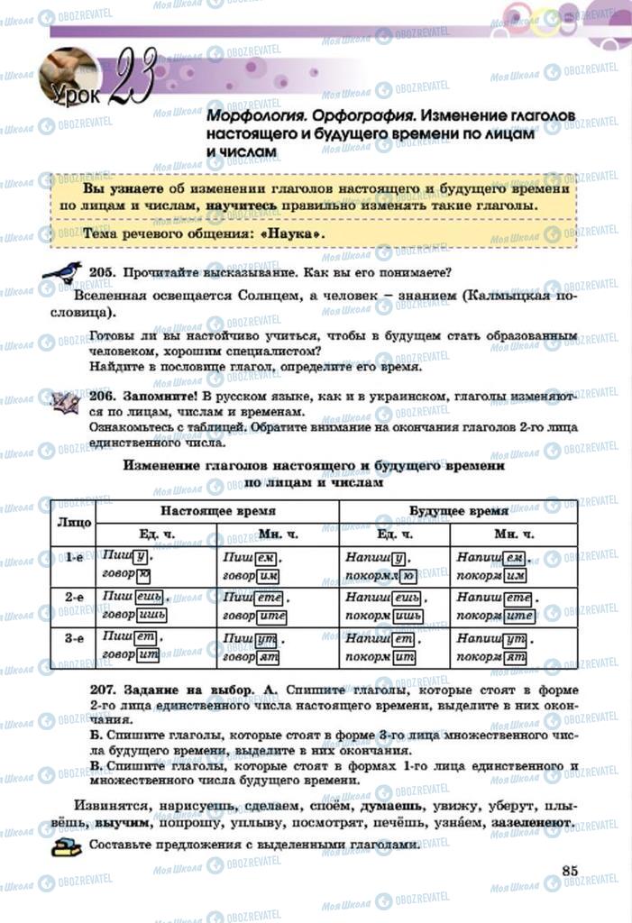 Учебники Русский язык 7 класс страница  85