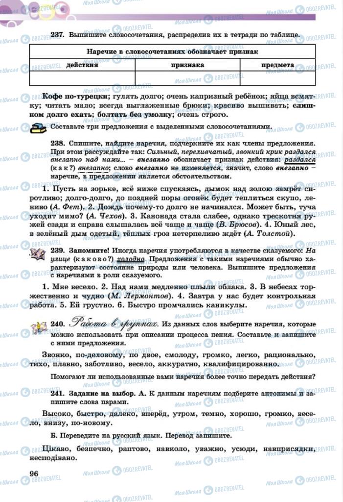 Учебники Русский язык 7 класс страница  96