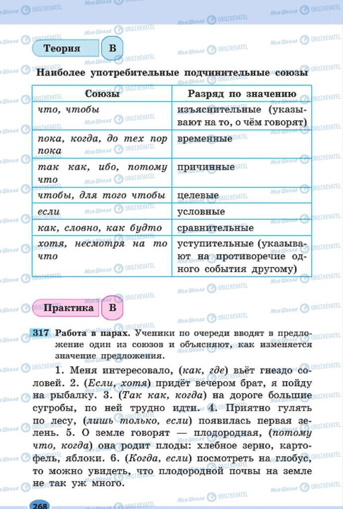 Підручники Російська мова 7 клас сторінка 268