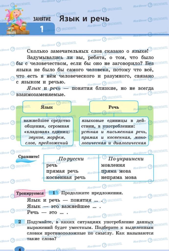 Підручники Російська мова 7 клас сторінка 4