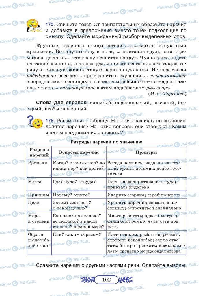 Учебники Русский язык 7 класс страница  102