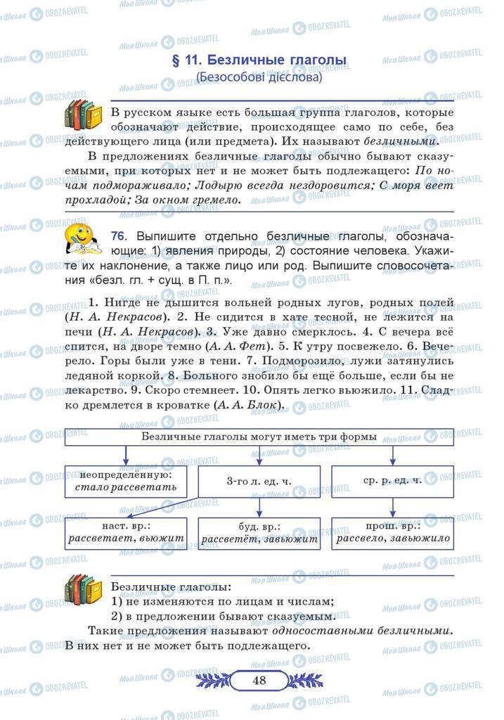 Учебники Русский язык 7 класс страница  48
