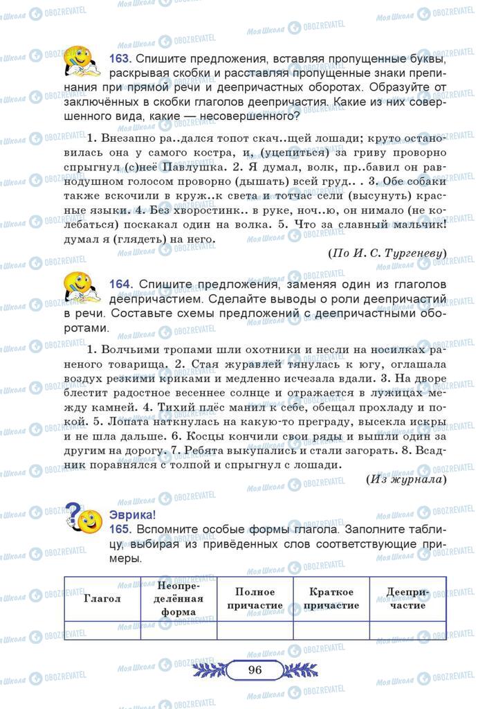 Підручники Російська мова 7 клас сторінка  96