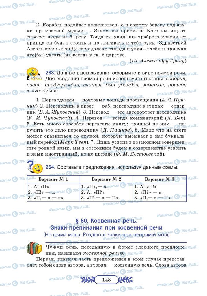 Підручники Російська мова 7 клас сторінка 148