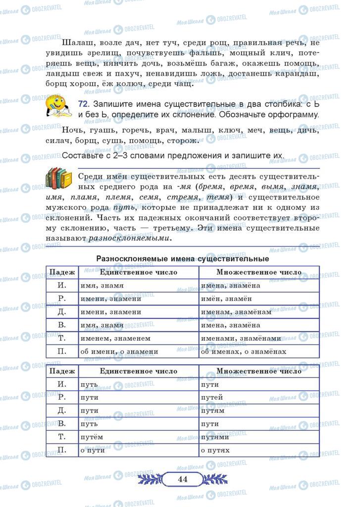 Учебники Русский язык 7 класс страница  44