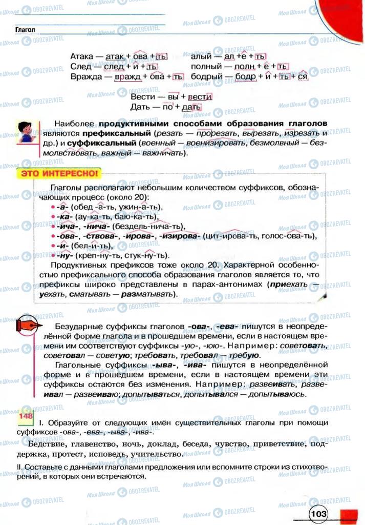 Учебники Русский язык 7 класс страница 103