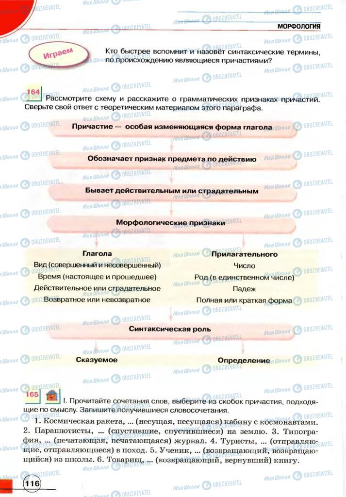 Підручники Російська мова 7 клас сторінка 116