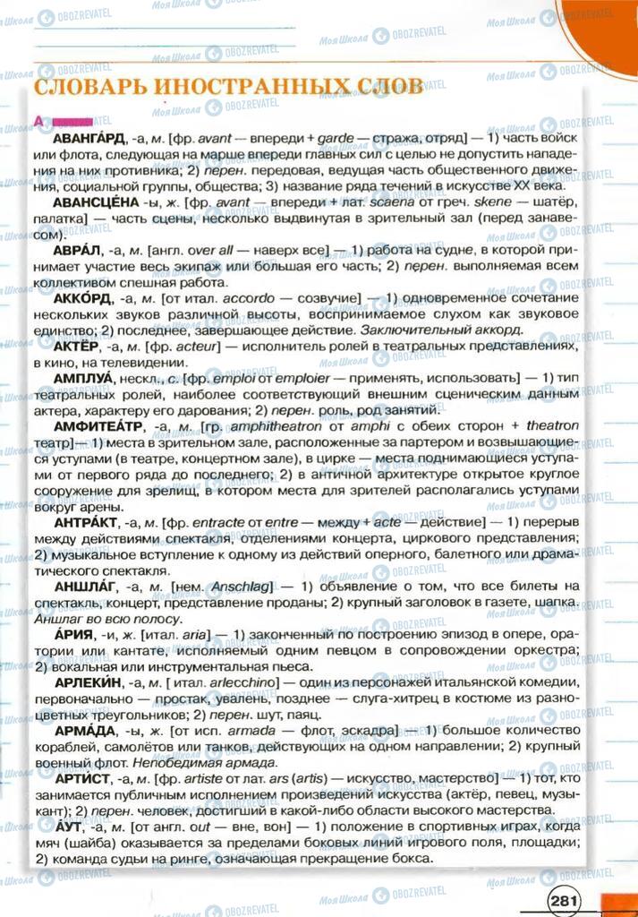 Підручники Російська мова 7 клас сторінка  281