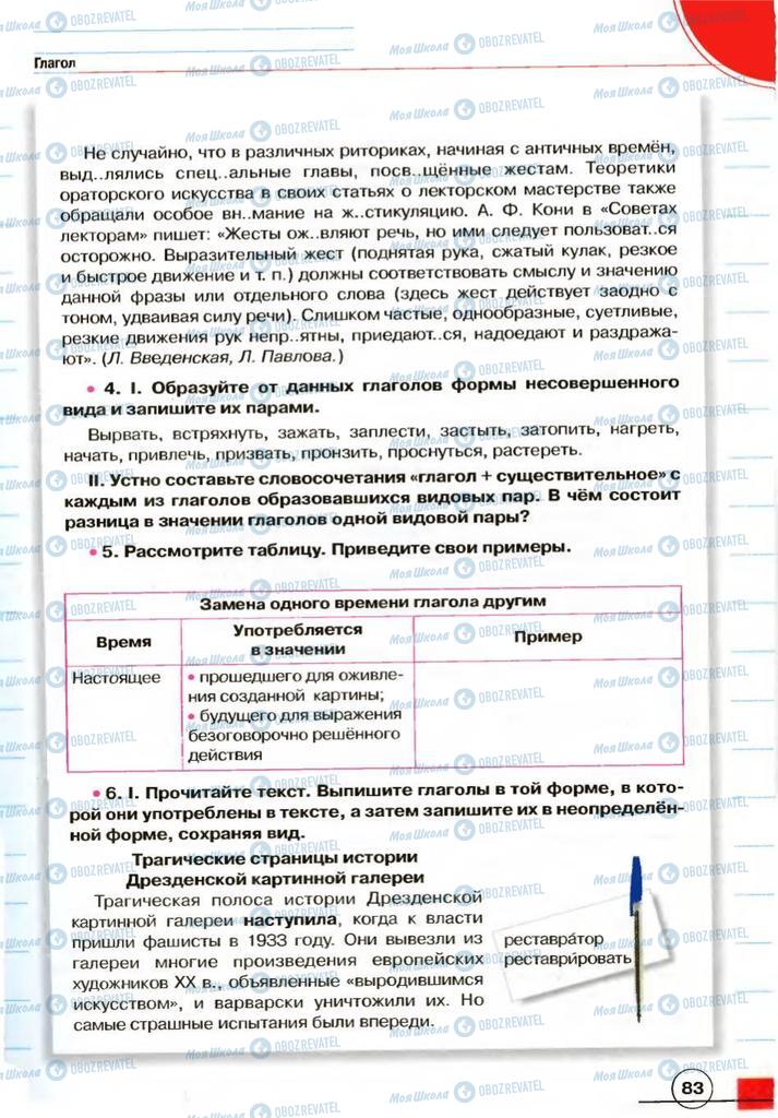 Учебники Русский язык 7 класс страница 83