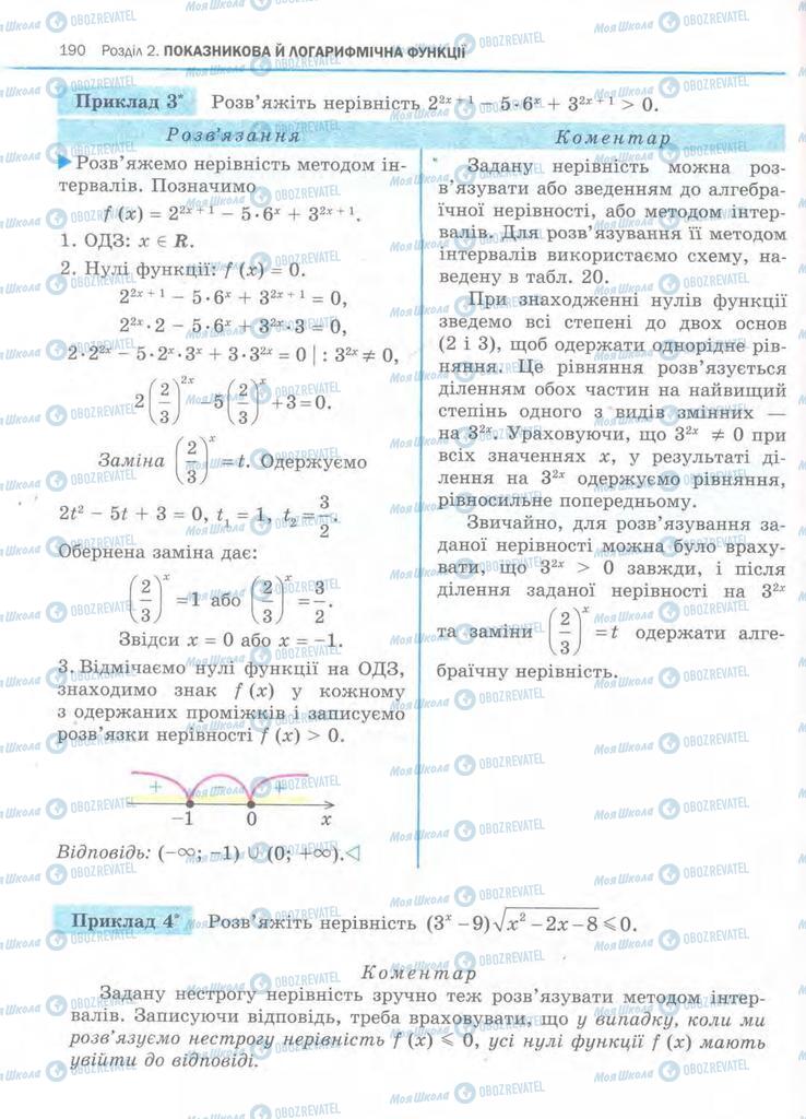 Учебники Алгебра 11 класс страница 190