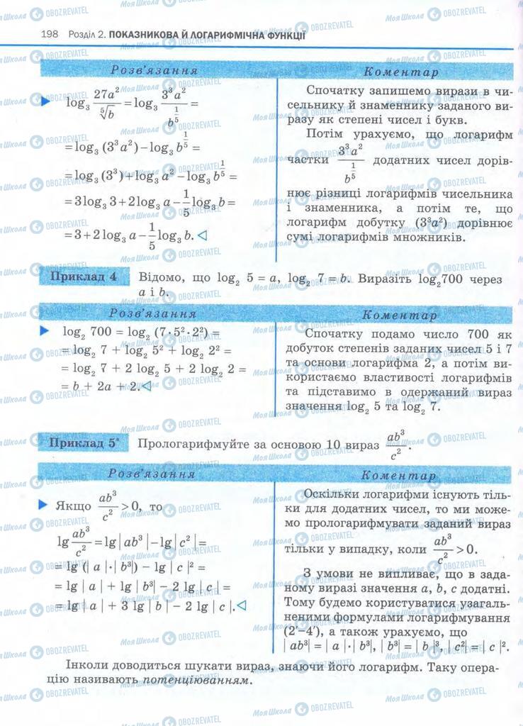 Учебники Алгебра 11 класс страница 198