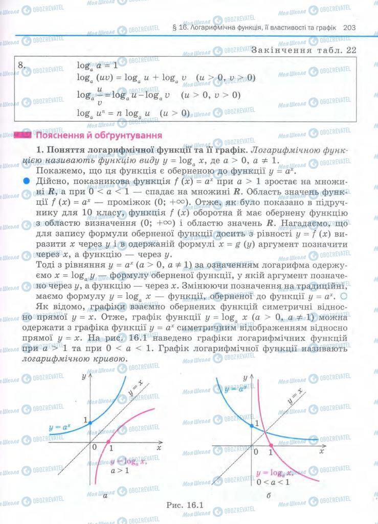 Учебники Алгебра 11 класс страница 203