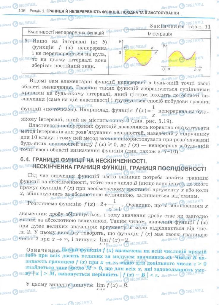 Підручники Алгебра 11 клас сторінка 106