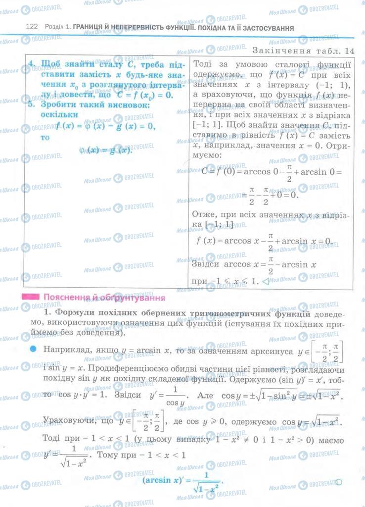 Учебники Алгебра 11 класс страница 122