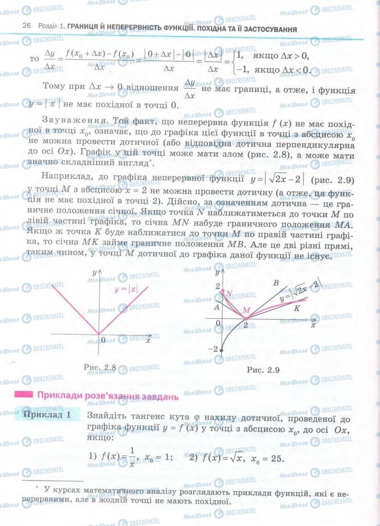 Підручники Алгебра 11 клас сторінка 26