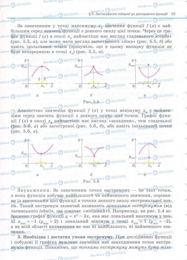 Підручники Алгебра 11 клас сторінка 55