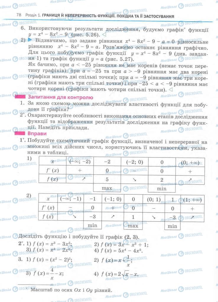 Підручники Алгебра 11 клас сторінка 78