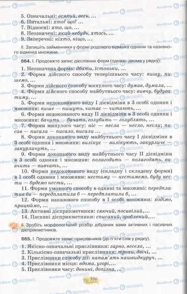 Підручники Українська мова 11 клас сторінка 396