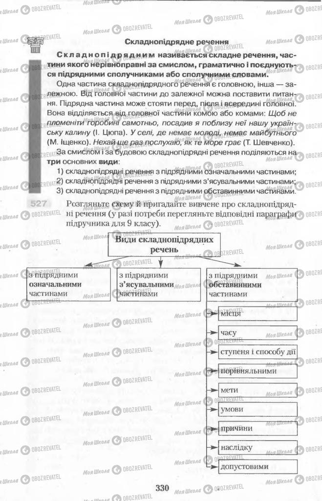 Підручники Українська мова 11 клас сторінка  330