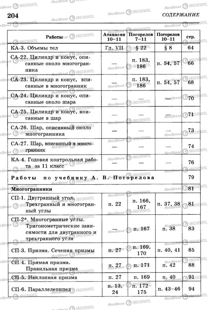 Підручники Геометрія 11 клас сторінка 204