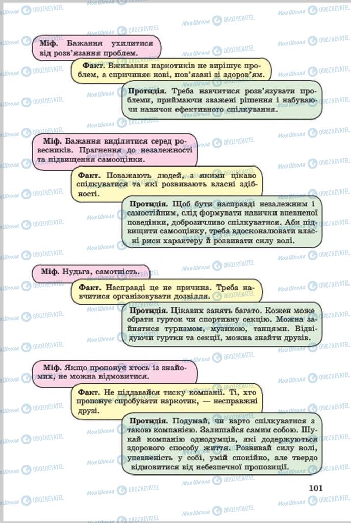 Підручники Основи здоров'я 7 клас сторінка 101