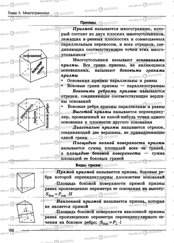 Учебники Геометрия 11 класс страница 166