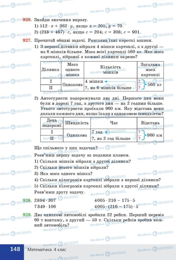 ГДЗ Математика 4 класс страница  148