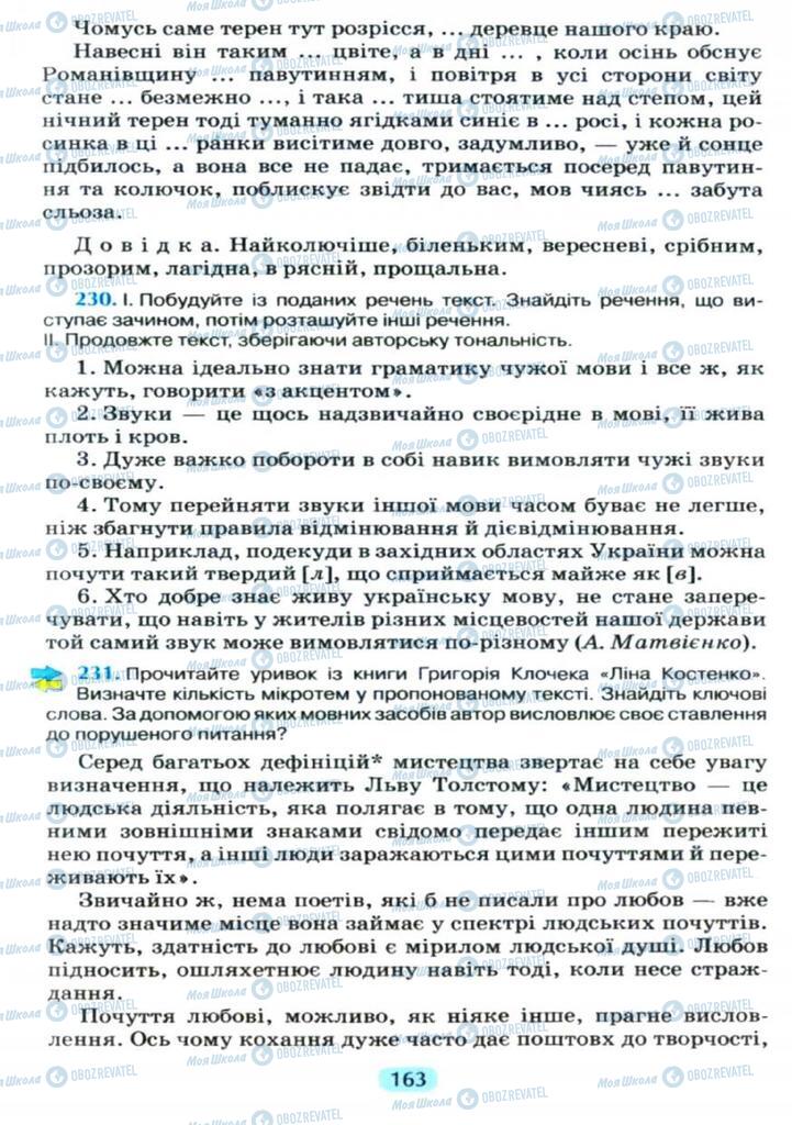 Підручники Українська мова 11 клас сторінка  163