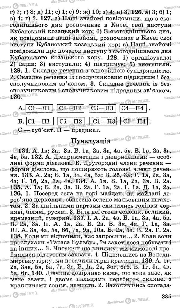 Підручники Українська мова 11 клас сторінка 335