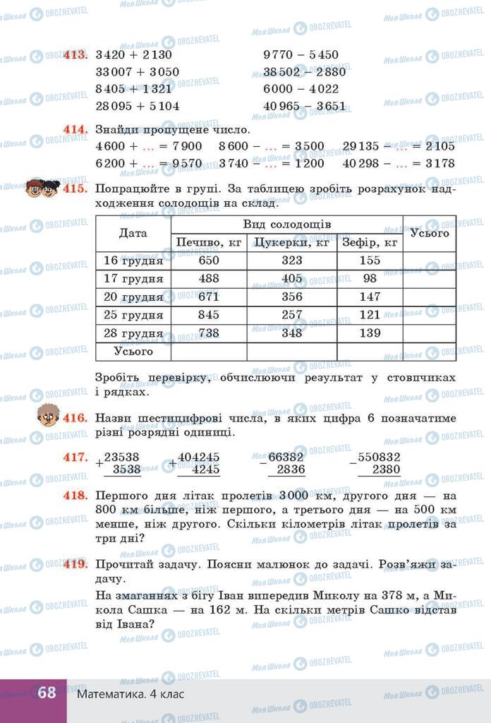 ГДЗ Математика 4 клас сторінка  68