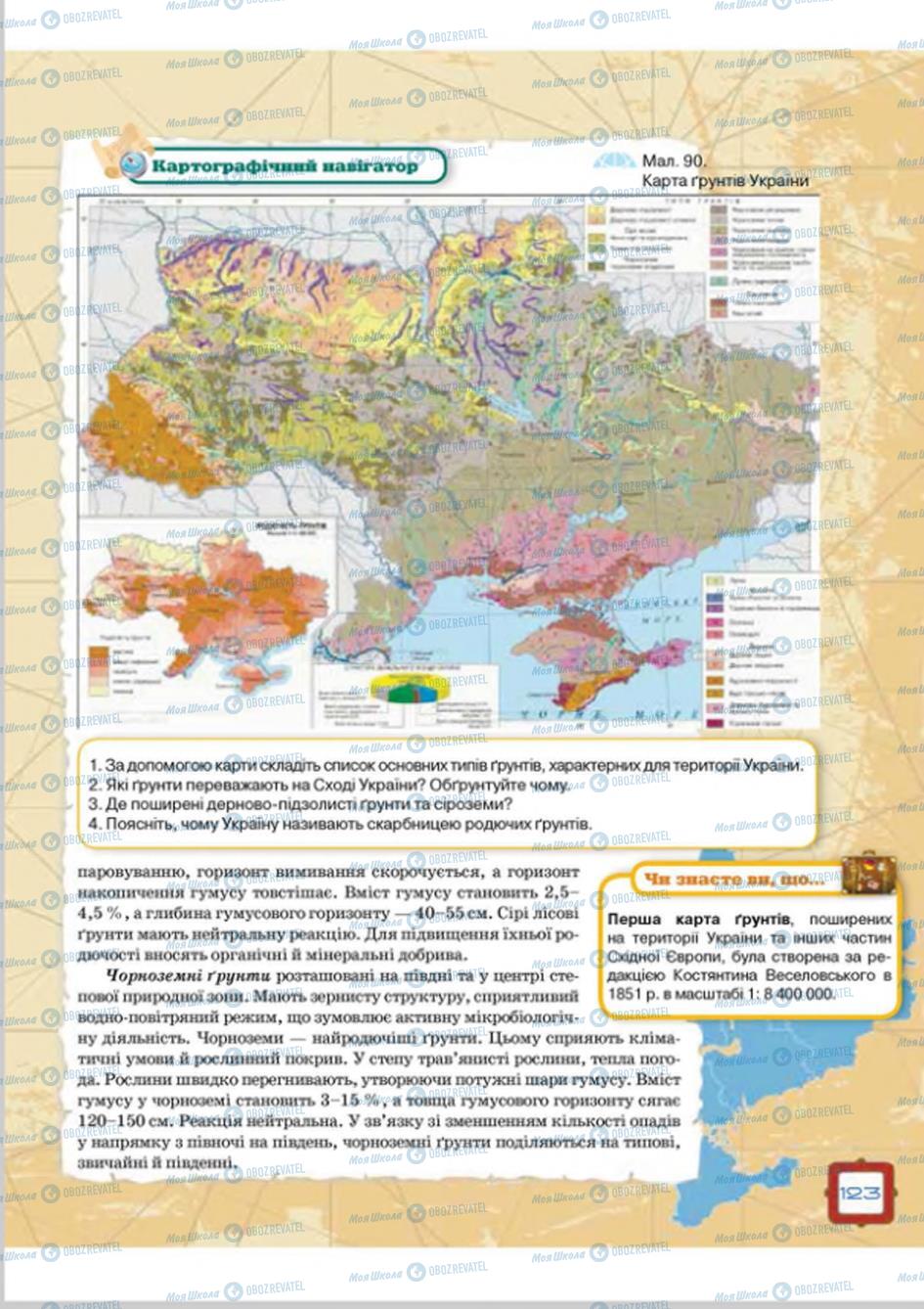 Підручники Географія 8 клас сторінка 123