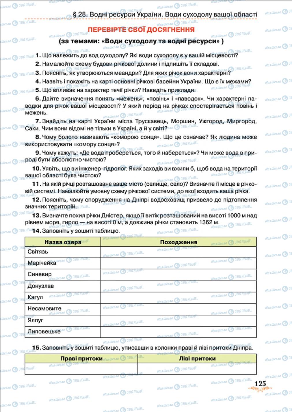 Учебники География 8 класс страница 125
