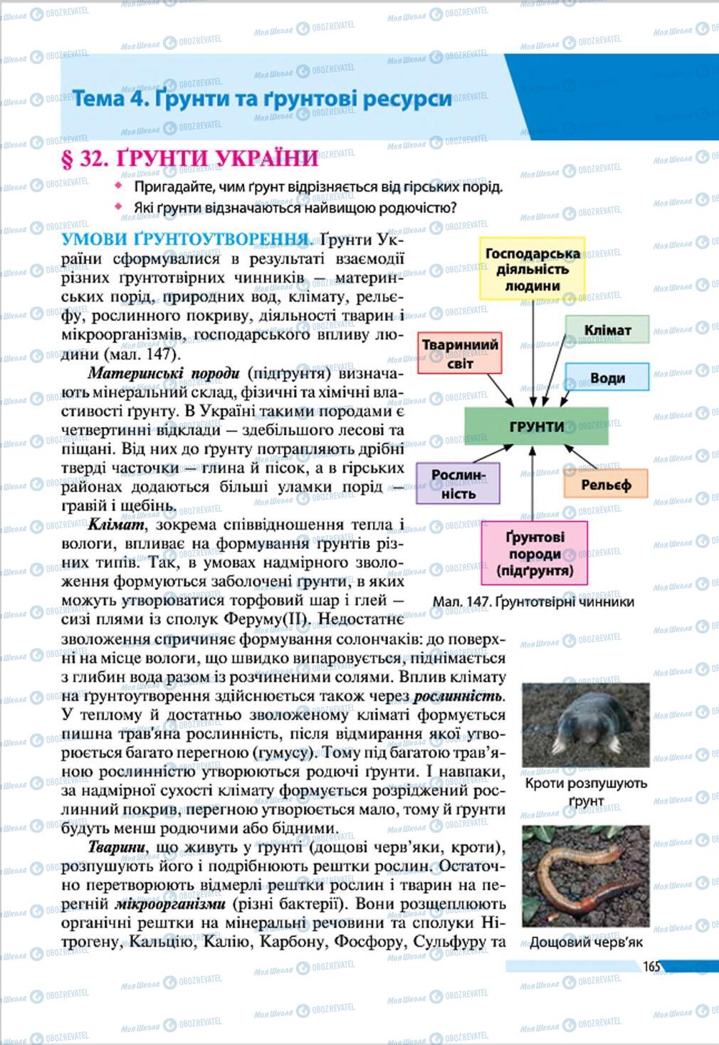 Підручники Географія 8 клас сторінка 165