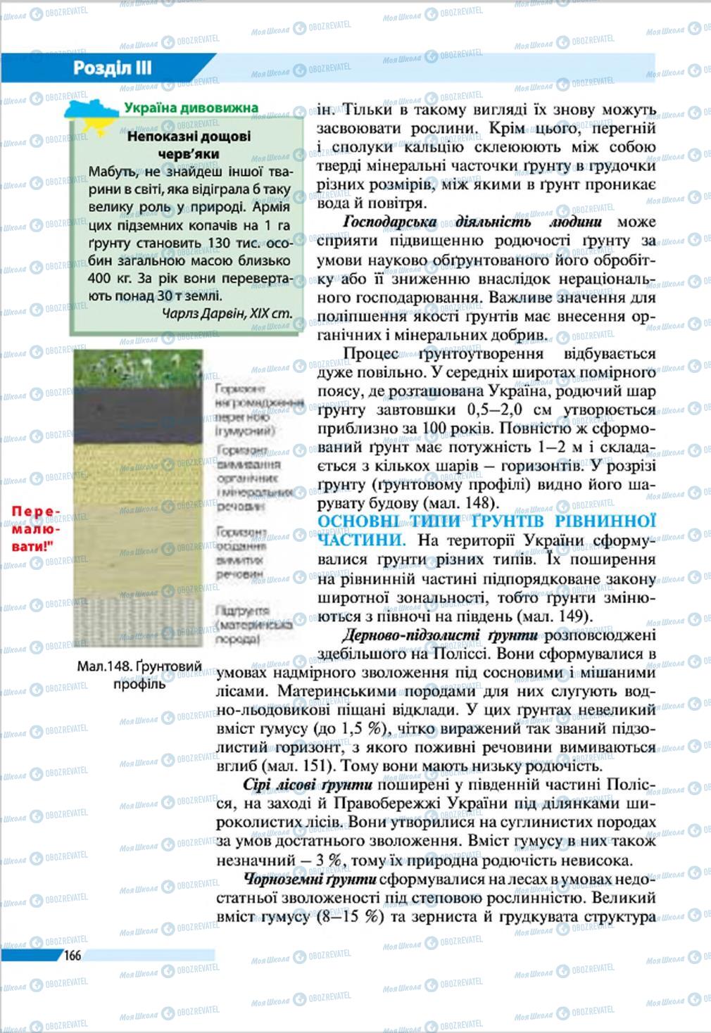 Підручники Географія 8 клас сторінка 166