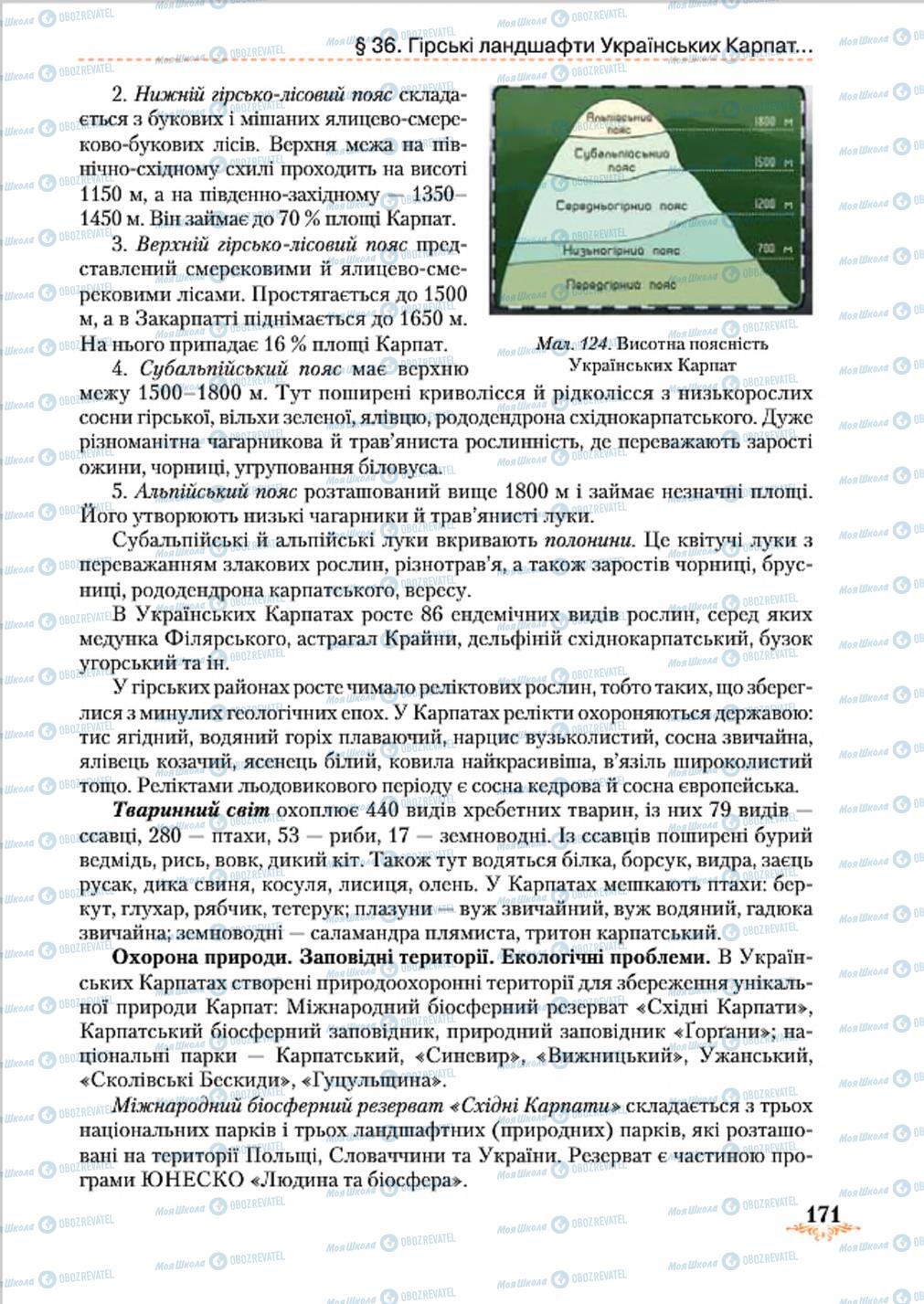 Підручники Географія 8 клас сторінка 171