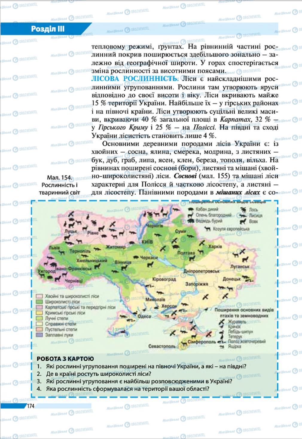 Підручники Географія 8 клас сторінка 174