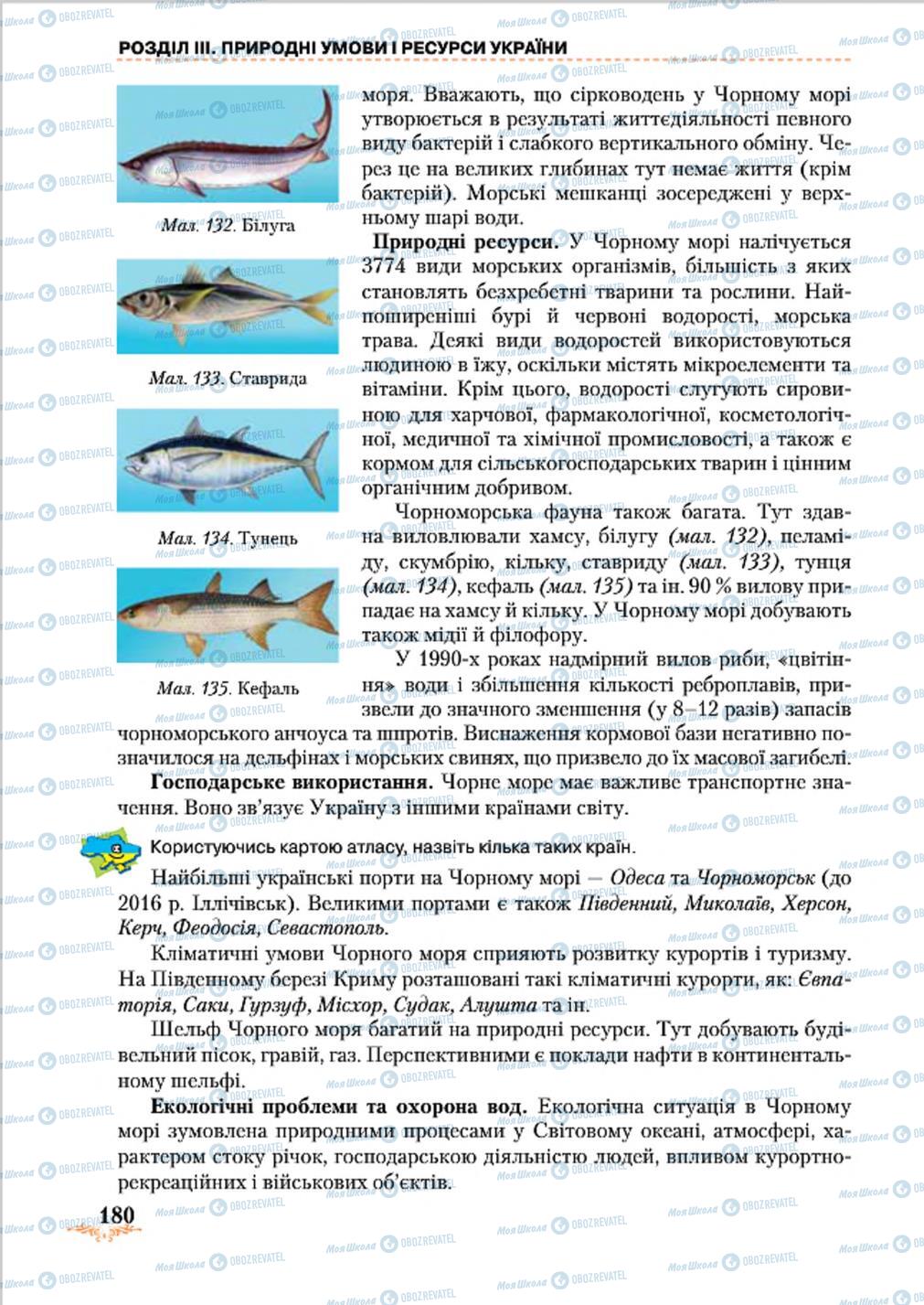 Підручники Географія 8 клас сторінка 180