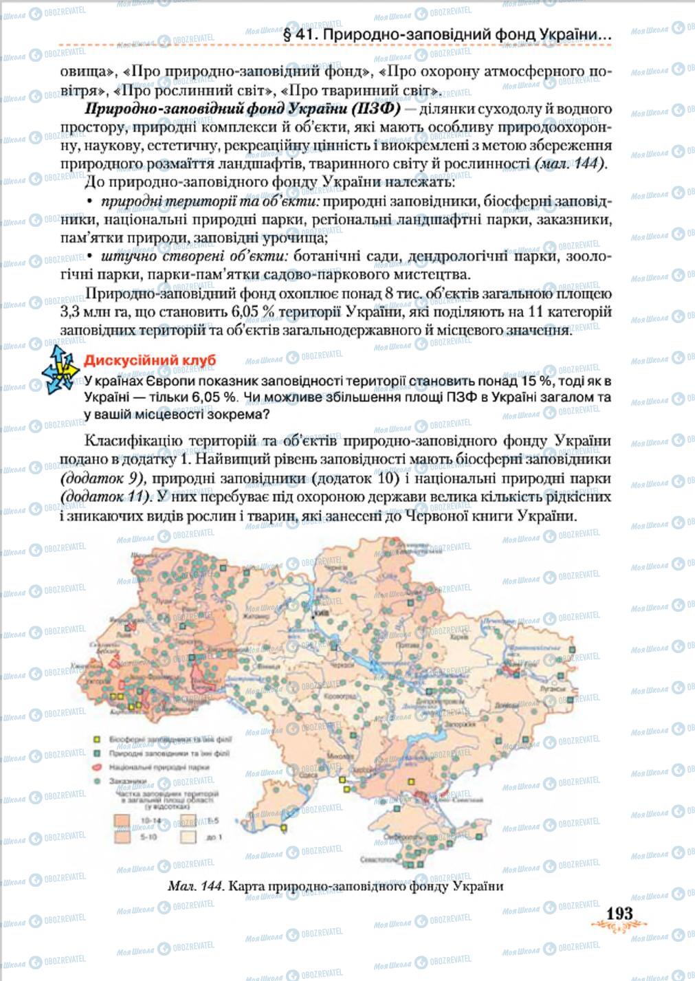 Підручники Географія 8 клас сторінка 193