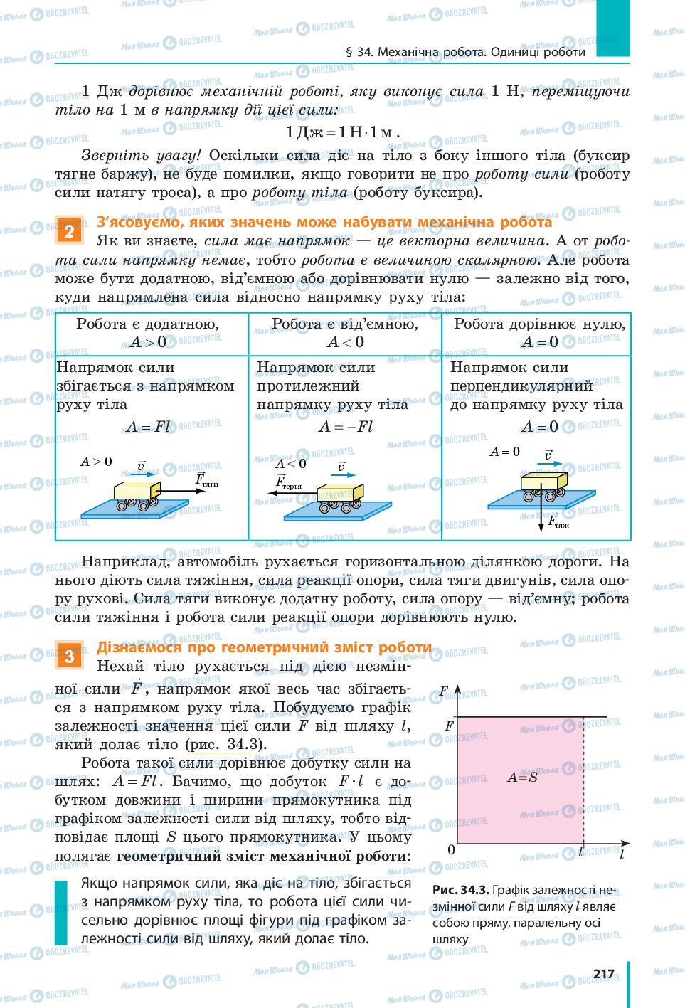 Підручники Фізика 7 клас сторінка 217