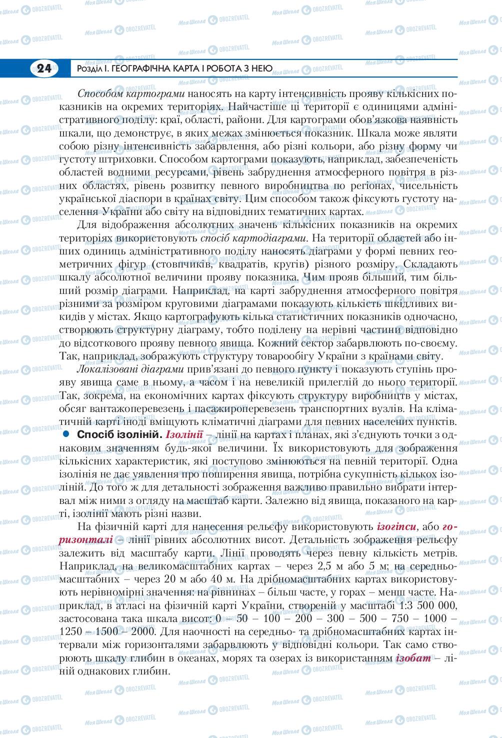 Підручники Географія 8 клас сторінка  24