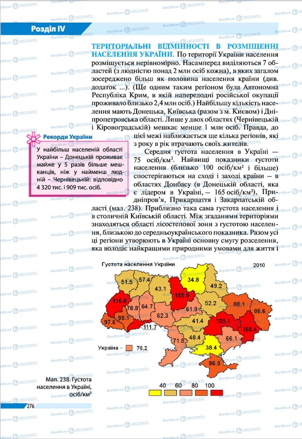 Учебники География 8 класс страница 276